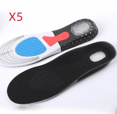 Thickened sports insole with honeycomb design for shock absorption and pain relief
