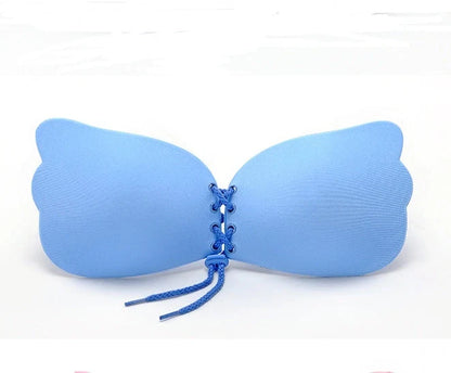 Large size strapless adhesive push-up bra in various colors for women