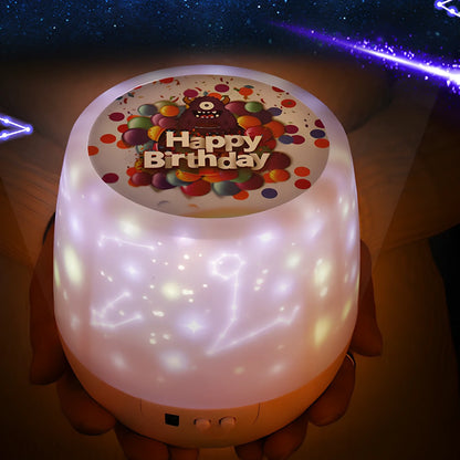Sky Fall Projector Night Light for kids with 12 constellations, rotating USB 5W lamp in ABS PVC 10cm size