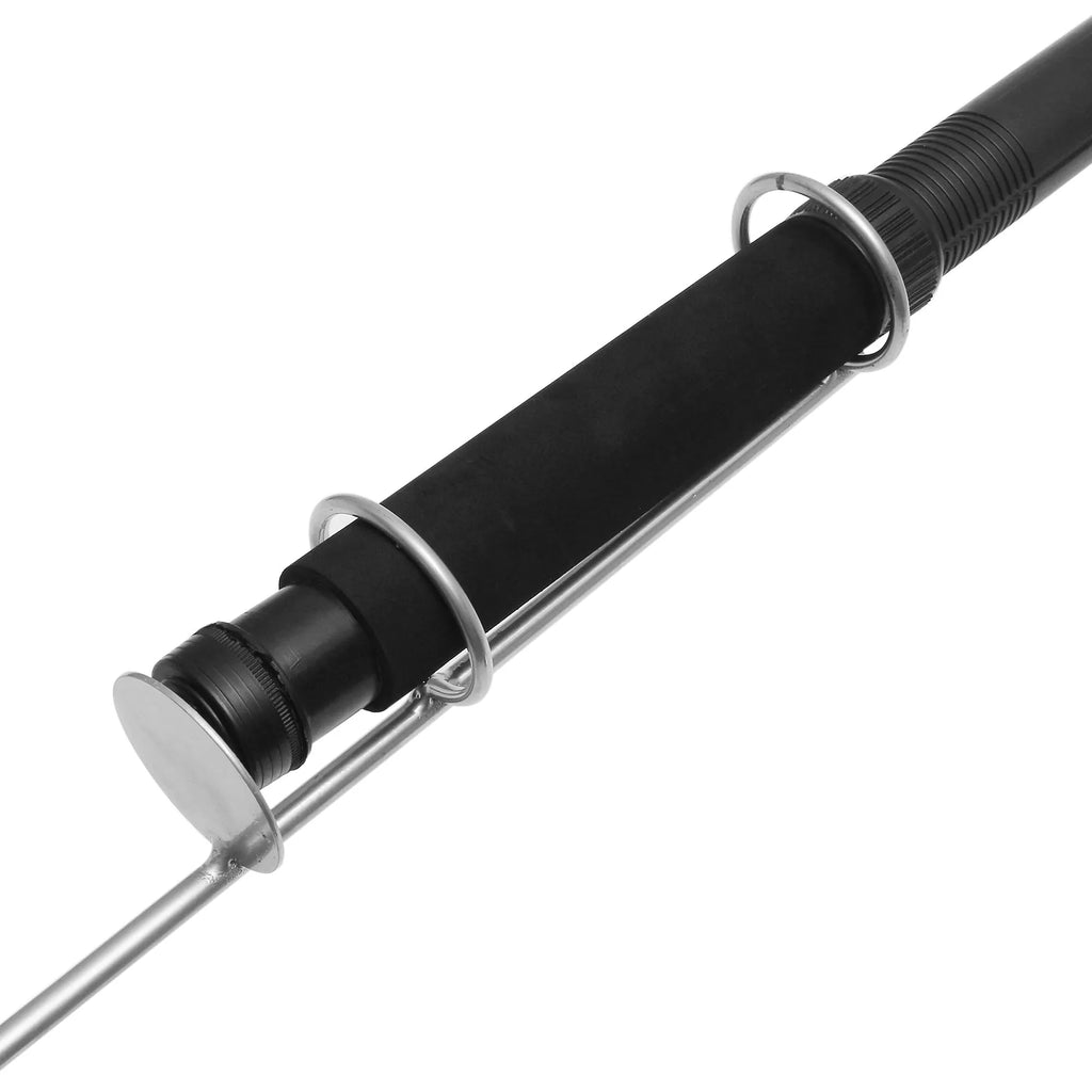 White LED fishing rod light unit with telescopic pole and remote control for outdoor use