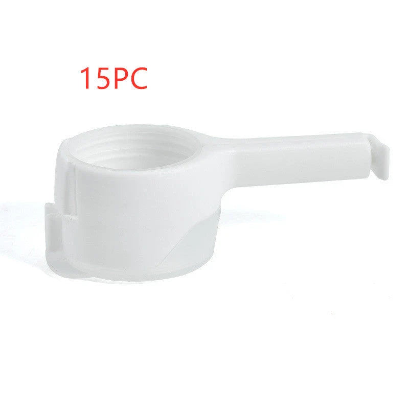 Versatile food clips in a range of colours, featuring airtight sealing and a convenient pour spout