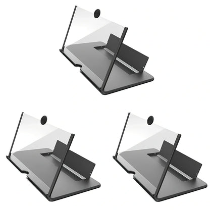 12-inch foldable mobile phone screen magnifier with 3-4x magnification in black colour