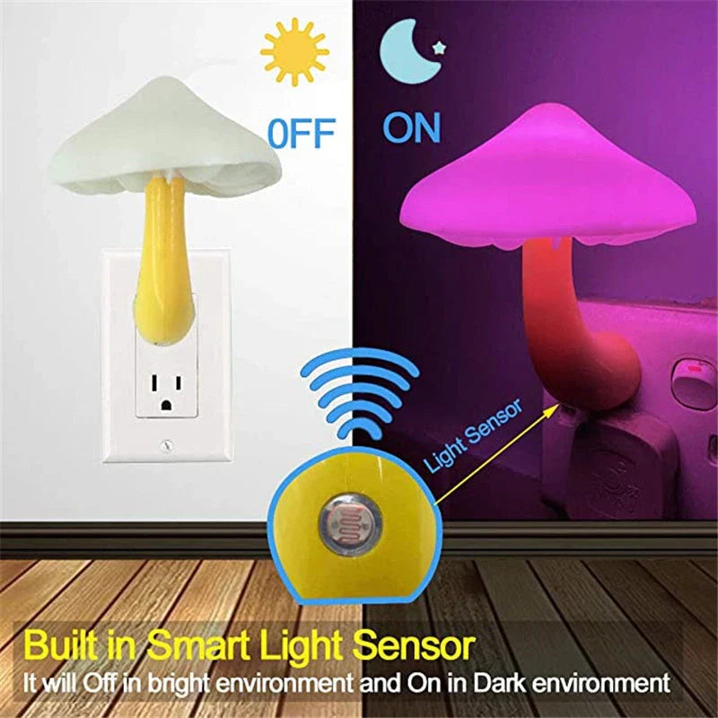Cozy Mushroom Night Light with Sensor - Perfect Mood Lighting for Any Room