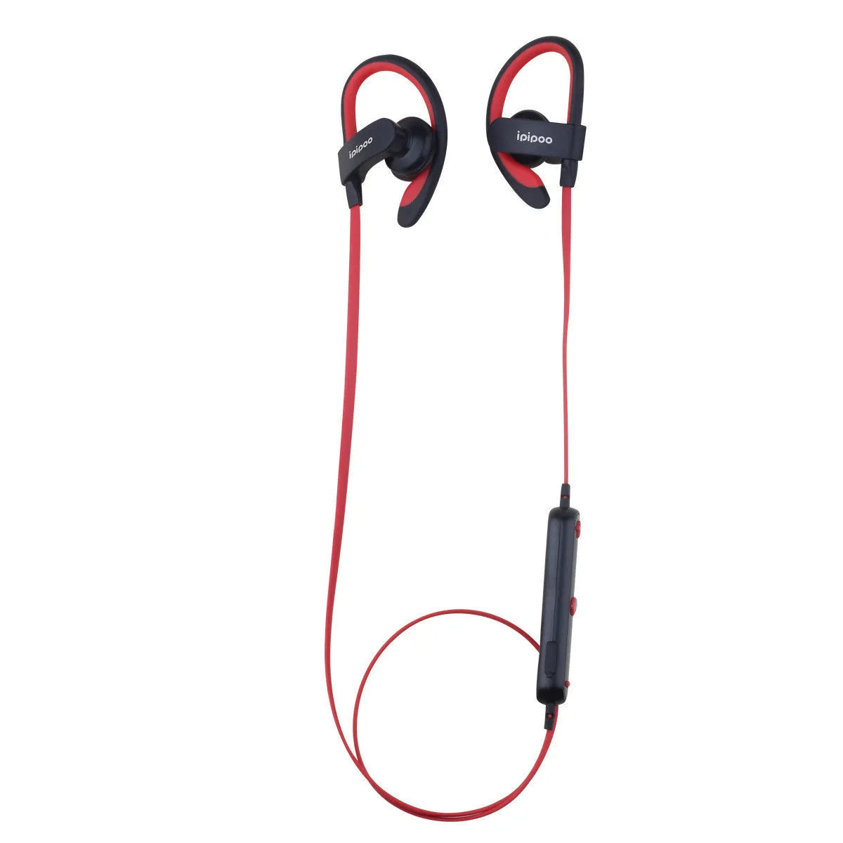 Blue wireless sports headphones with earplug design shown from the side.