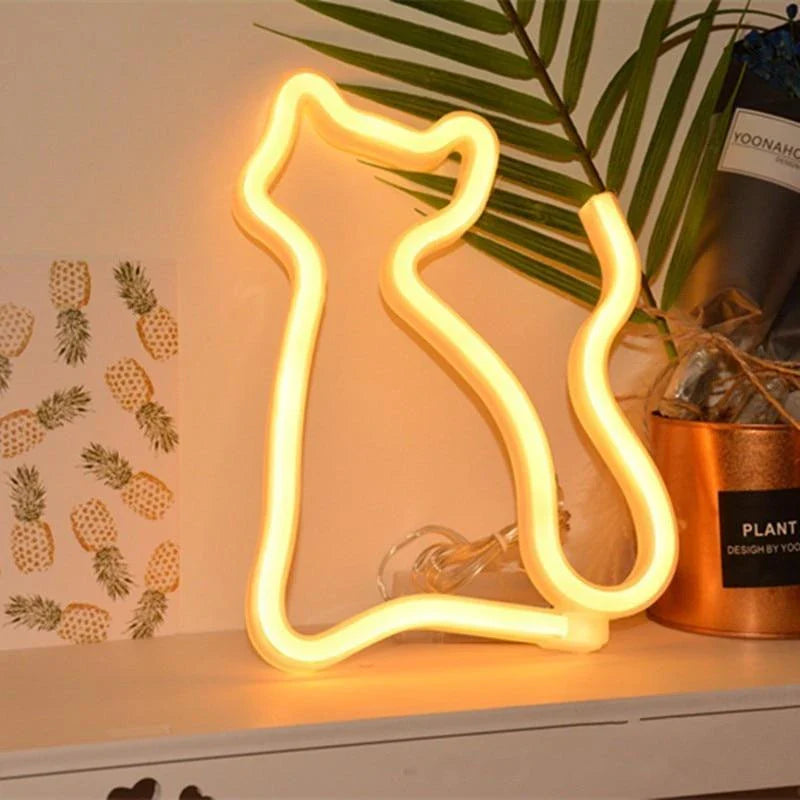 LED neon sign light in various designs for home decor