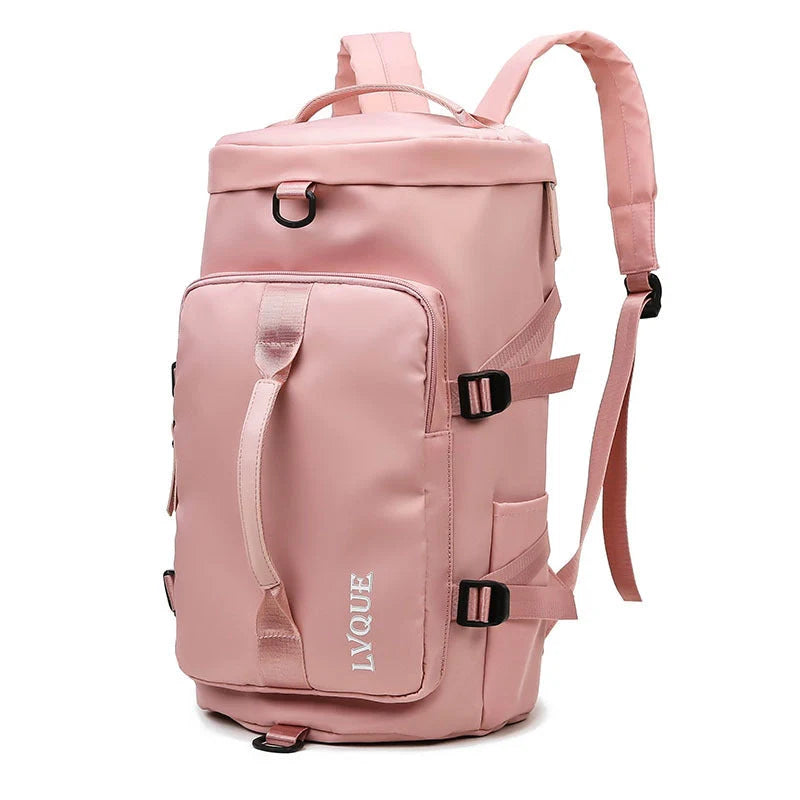 Versatile waterproof gym backpack with shoe compartment and theft-proof lock in various colours