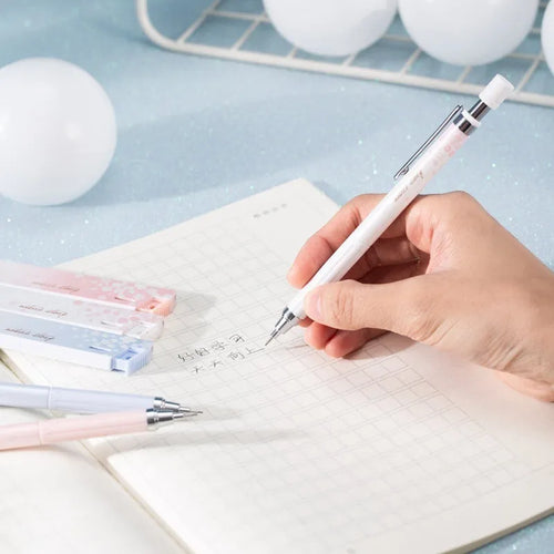 0.5mm automatic mechanical pencils with cartoon sakura design and HB refills