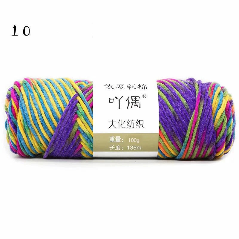 8 strands gradient milk cotton wool for hand knitting in various colours