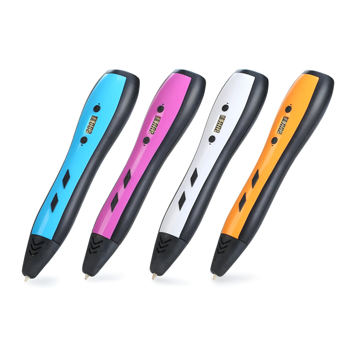 Children's 3D printing pen in blue with LCD screen and ceramic nozzle for ABS PLA filament