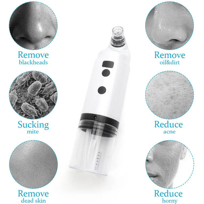 Electric Facial Cleaning Vacuum with multiple heads for deep skin cleansing and light therapy