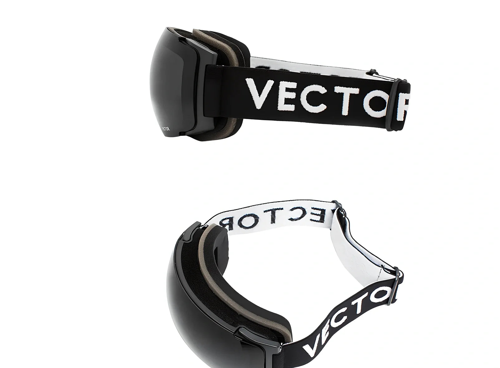 Compass blue ski goggles with double-layer anti-fog spherical lenses and magnetic attachments for men and women