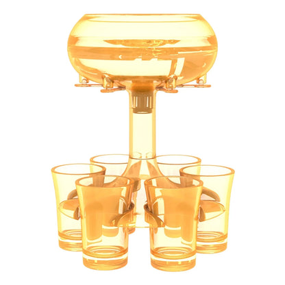 6-Shot Glass Dispenser Holder for Wine, Whisky, and Beer