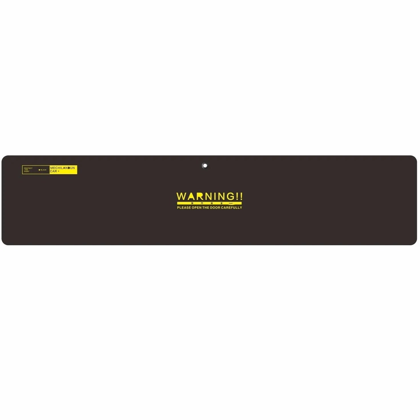 Black magnetic anti-collision bumper sticker made from NBR material for home parking protection, shown on a car bumper