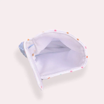 Baby silicone molar teething gloves in various colours with secure Velcro strap