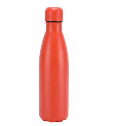 Insulated stainless steel water bottle with rubber painted surface in various colours