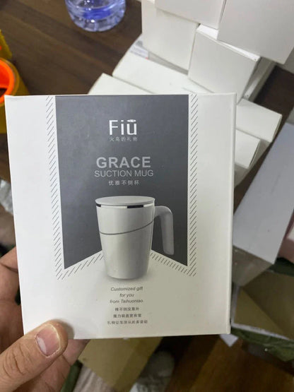 470ml Magic Suction Cup in white with double insulation and spill-proof base