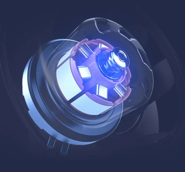 USB charging foldable table fan with LED light and adjustable speeds in grey and blue