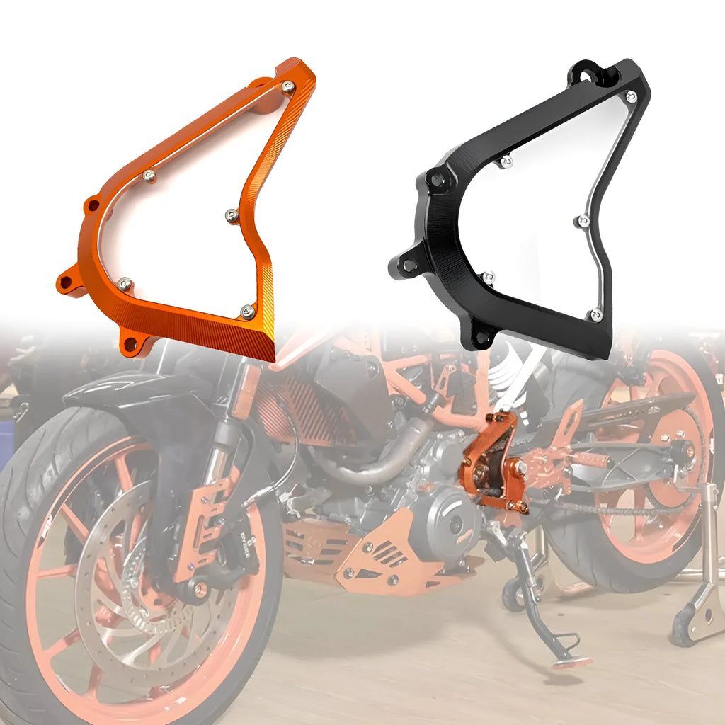 KTM Duke 250 390 chain front gear cover replacement in black or orange for 2017-2020 models