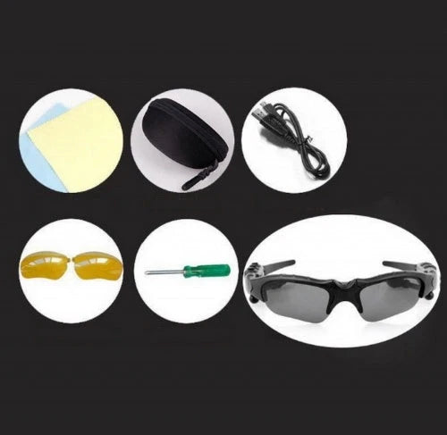 Bluetooth 5.0 smart sunglasses with wireless headphones and polarized lenses