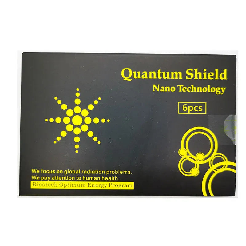 Box of 6 anti-electromagnetic wave stickers for mobile phones in gold and silver colours