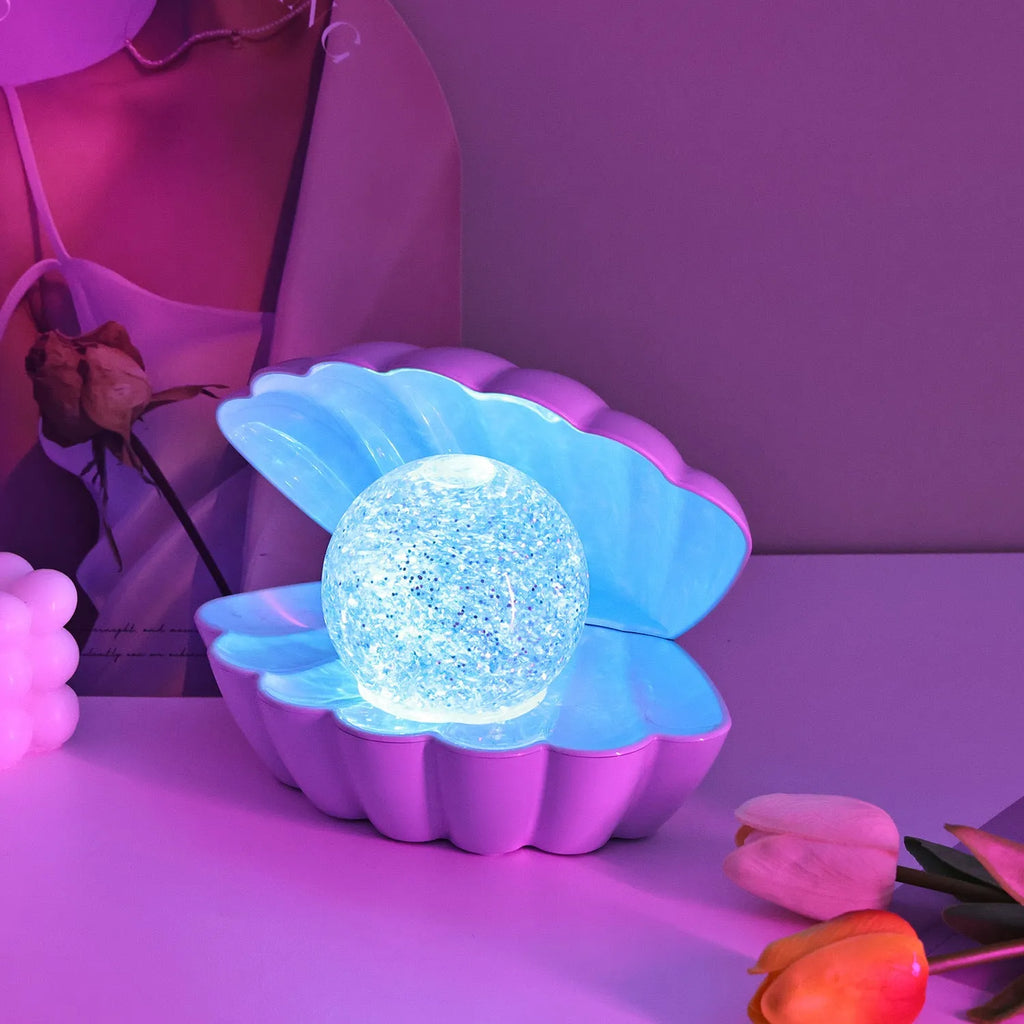 Shell-shaped neon ambience decorative night lamp with soft lighting