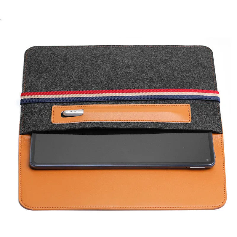 Huawei tablet case in non-woven fabric with zipper pocket, standard colour, conventional size, protective sleeve for notebook