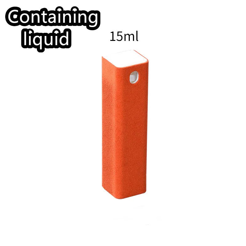 15ml square tube phone screen cleaner spray bottle with protective case in blue, grey, light blue, orange, pink or purple