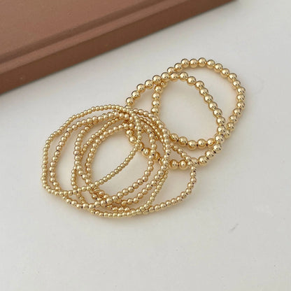 Light Luxury Minority Advanced Design Bracelet 7-piece Set in alloy with geometric and round elements