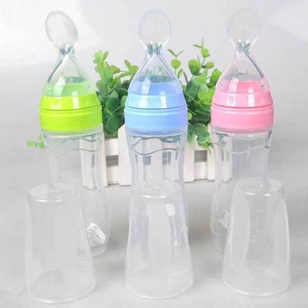 Baby Spoon Bottle Feeder in various colors for easy, safe feeding
