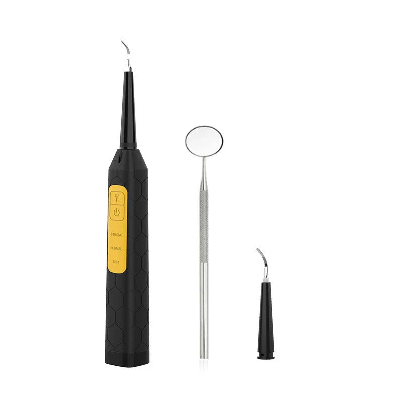 High-frequency vibration tooth cleaner with stainless steel head and USB charging