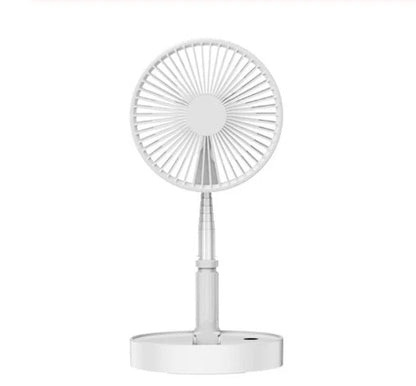 Powerful portable USB fan with adjustable airflow, long-lasting battery, and telescopic stand for indoor and outdoor use