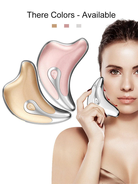 Electric Gua Sha Scraper with LED light and microcurrent technology for facial and body massage
