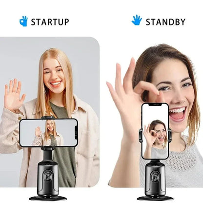 Hands-Free Smartphone Gimbal with AI Face Tracking for Smooth Video Stabilization and Professional-Grade Content Creation