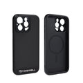 Black protective phone case compatible with iPhone 13 Pro, 14 Pro, and 15 Pro models.