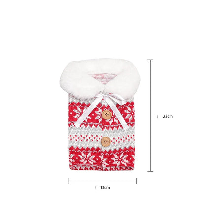 Festive Christmas wine bottle socks in vibrant holiday designs