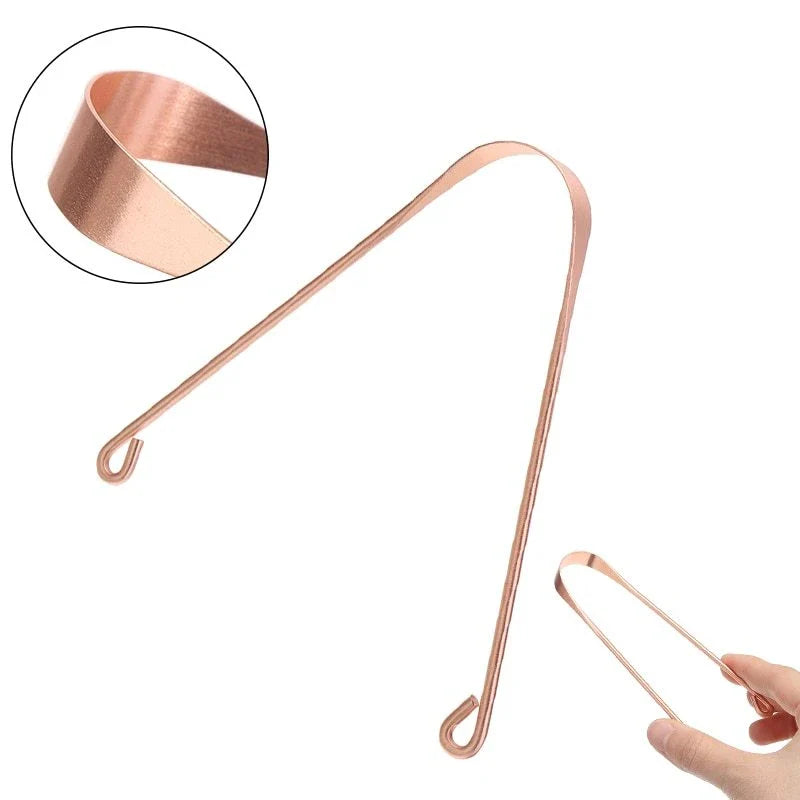 Copper tongue scraper for effective oral hygiene and fresher breath