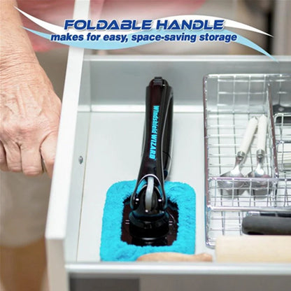 Car Window Brush with microfiber cleaning arm and built-in water sprayer