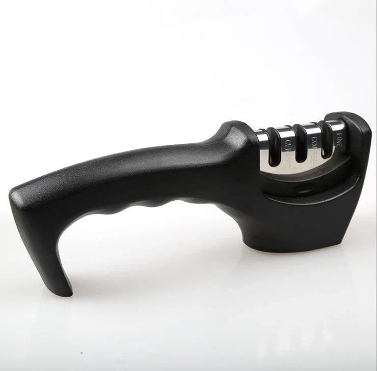 Professional Knife Sharpener with three-level sharpening and anti-slip base