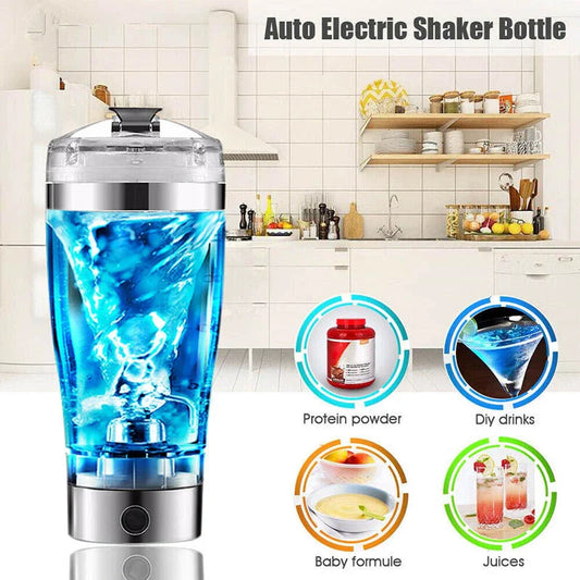 Portable USB-powered electric protein shake mixer with vortex blending technology and large 600ml capacity