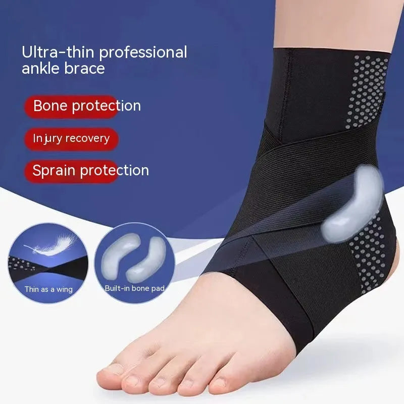 Lycra ankle support brace for sports protection and rehabilitation in multiple sizes