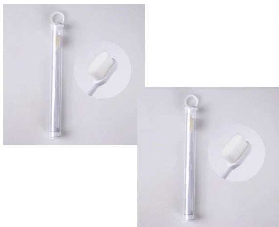 Ultra-fine nylon toothbrush with super soft 2.3cm bristles for sensitive gums