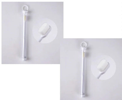 Ultra-fine nylon toothbrush with super soft 2.3cm bristles for sensitive gums