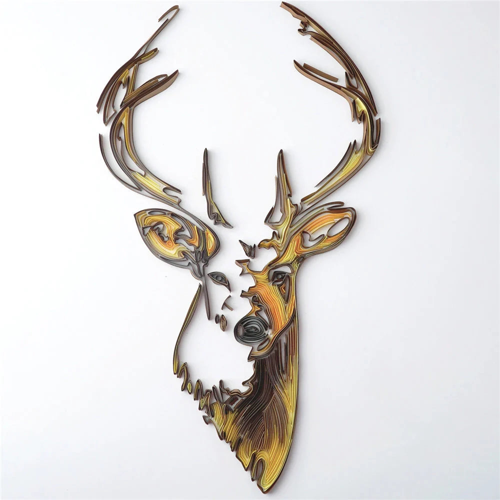 Handmade quilted paper painting craft kit with tools and variety of designs