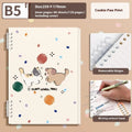 A5 thickened loose-leaf notebook with detachable coil, 60 sheets, 20.3x14.0cm, picture style cover