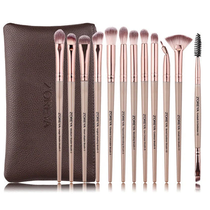 ZOREYA makeup brush with 17cm length and 1.5cm synthetic bristles in black colour option