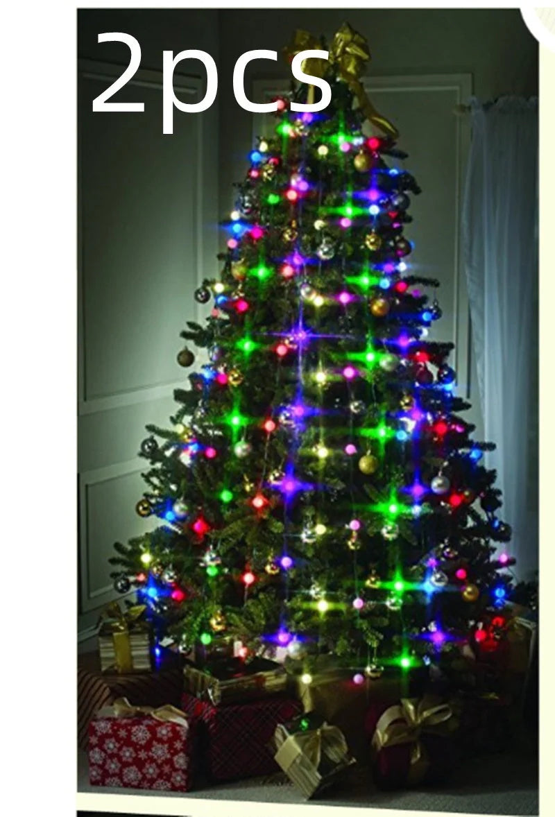 64-bead LED Christmas tree string lights with PP material for durable holiday decor