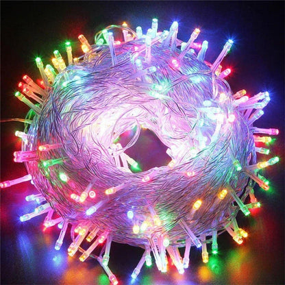 LED Christmas decoration lights in various colours and lengths for festive decorating