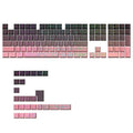 Plastic key cap set with black rose contour line two-color crack luminous design in black powder finish