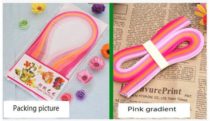 Gradient slip coloured star origami paper set with vibrant hues for DIY crafts