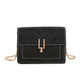 Geometric rhombic square PU cross body bag with chain handle, available in light grey